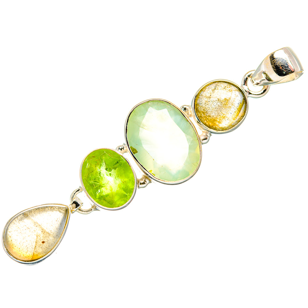Prehnite Pendants handcrafted by Anasilvercos - PD34114 - Photo 2