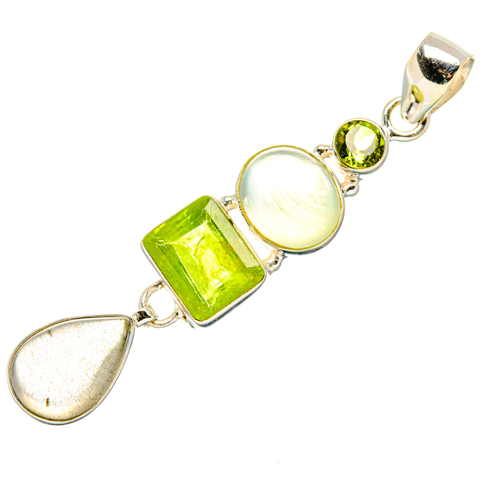 Prehnite Pendants handcrafted by Anasilvercos - PD34120 - Photo 2