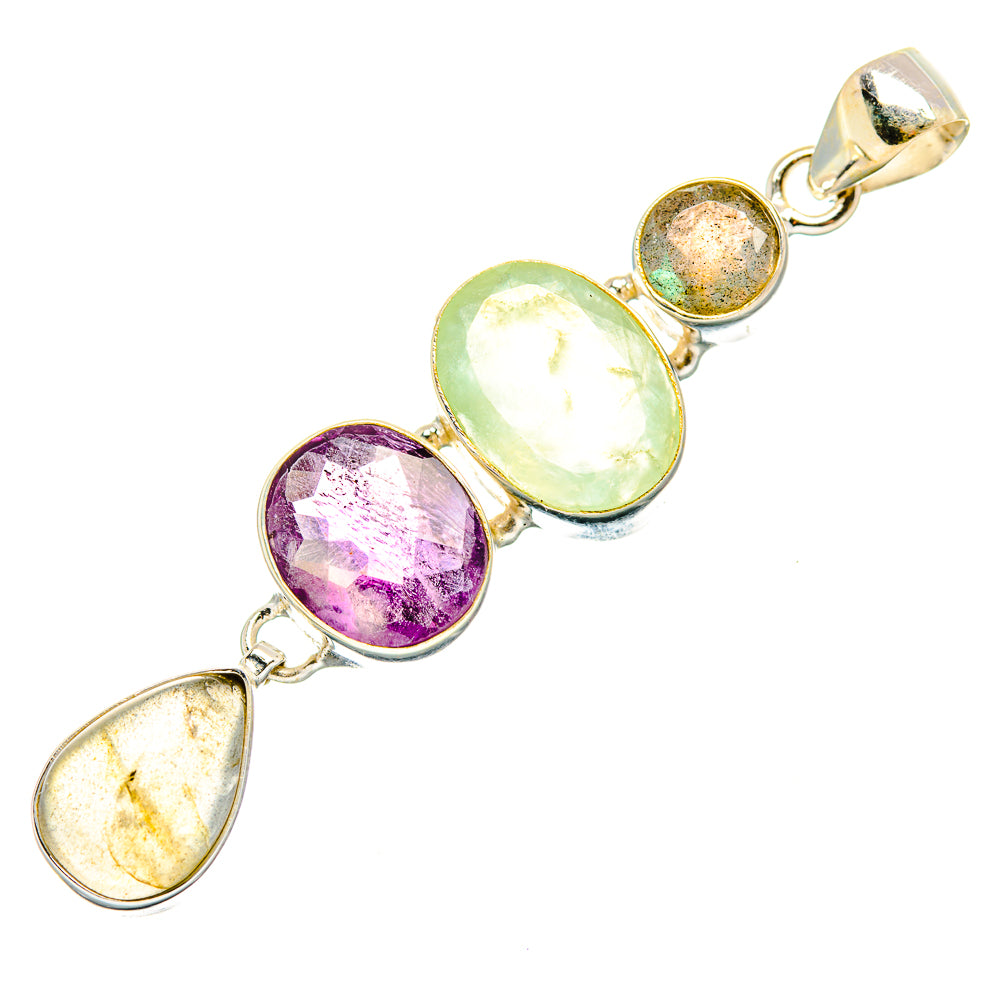 Prehnite Pendants handcrafted by Anasilvercos - PD34123 - Photo 2
