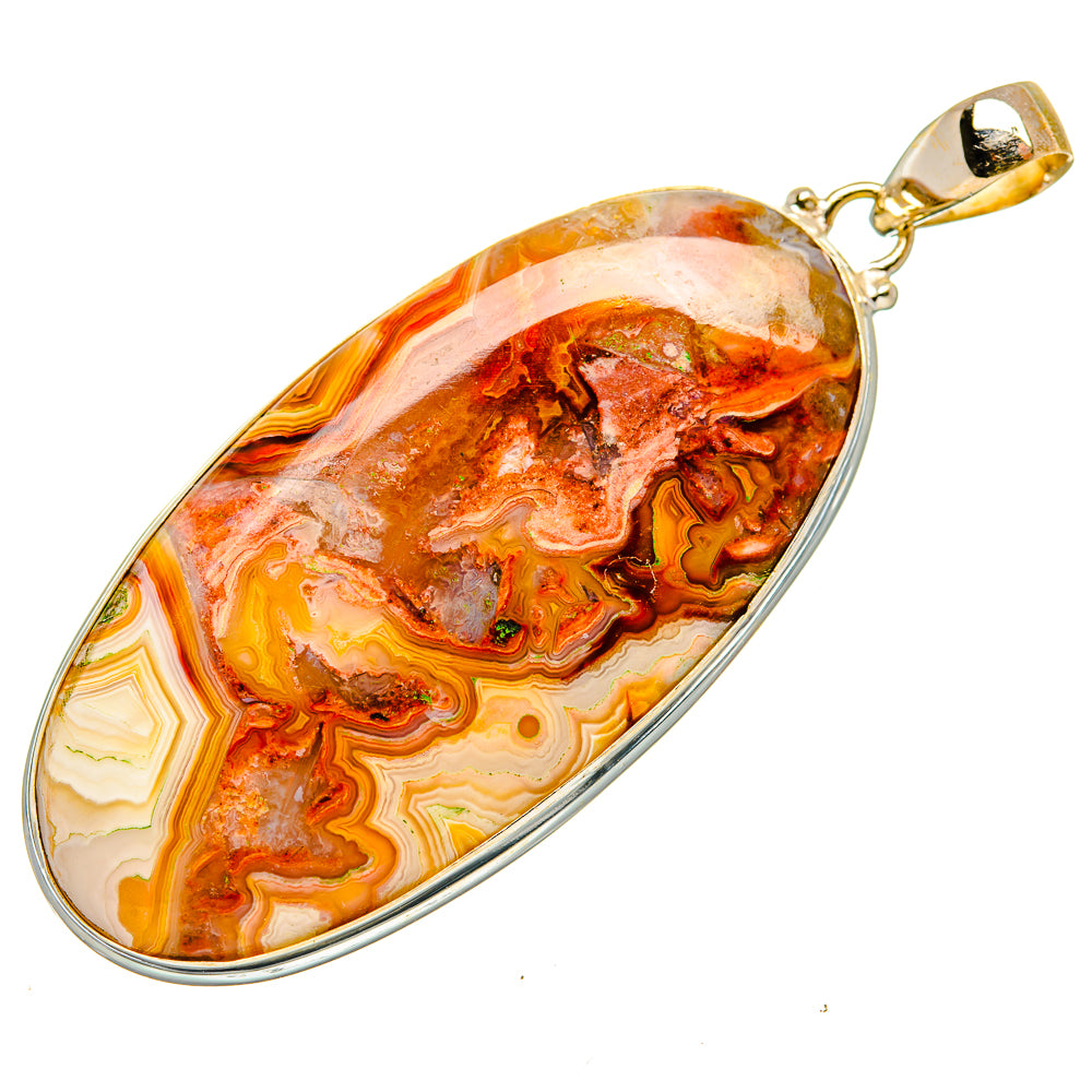 Crazy Lace Agate Pendants handcrafted by Anasilvercos - PD34129 - Photo 2