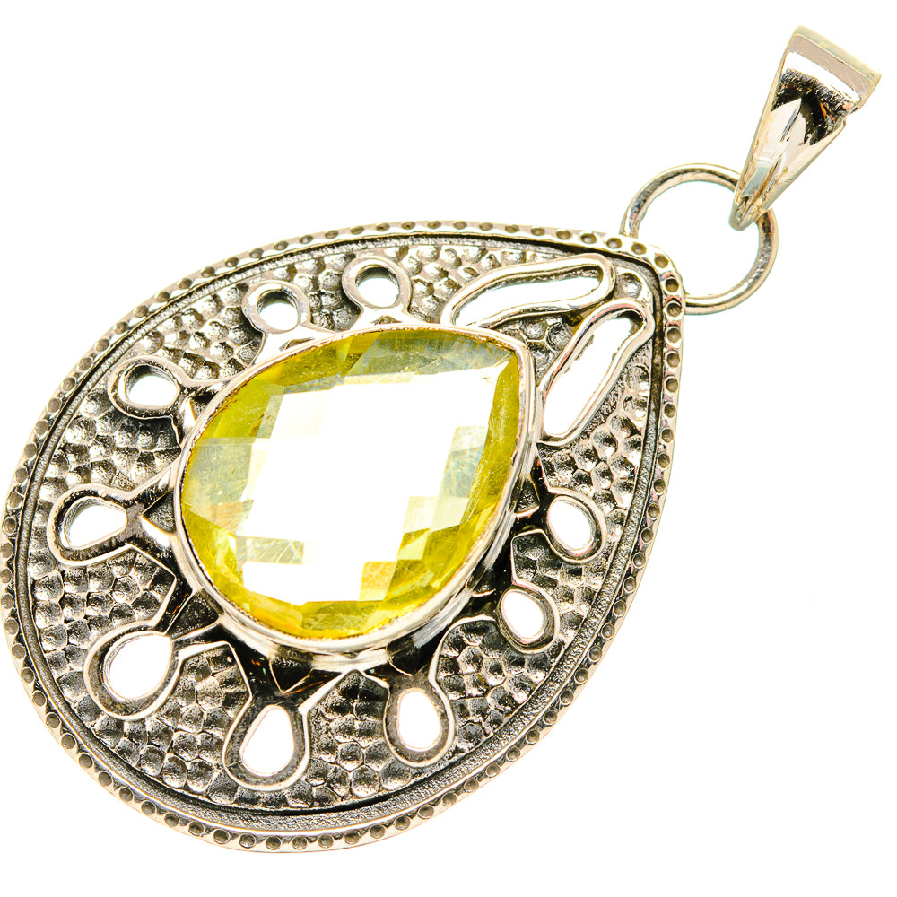 Lemon Quartz Pendants handcrafted by Anasilvercos - PD34142 - Photo 2