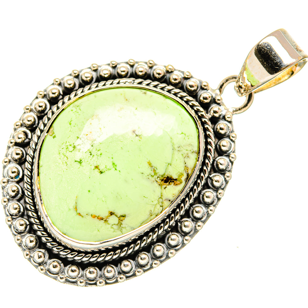 Lemon Chrysoprase Pendants handcrafted by Anasilvercos - PD34171 - Photo 2