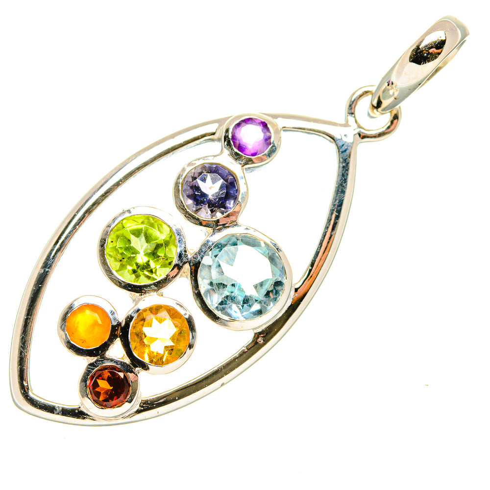 Blue Topaz Pendants handcrafted by Anasilvercos - PD34195 - Photo 2