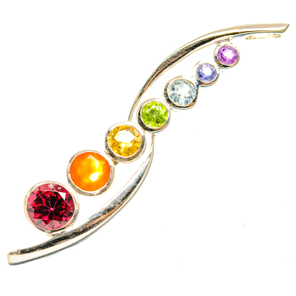 Multi-Stone Chakra Pendants handcrafted by Anasilvercos - PD34196 - Photo 2