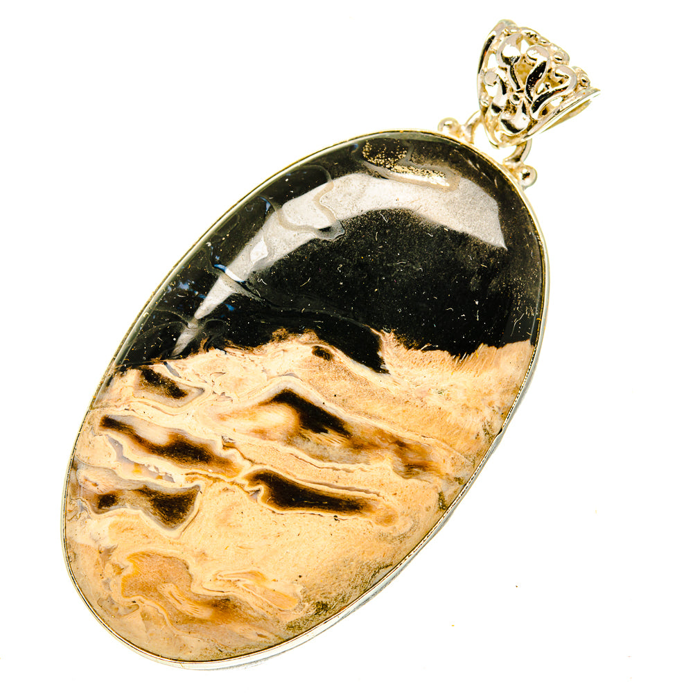 Peanut Wood Jasper Pendants handcrafted by Anasilvercos - PD3421
