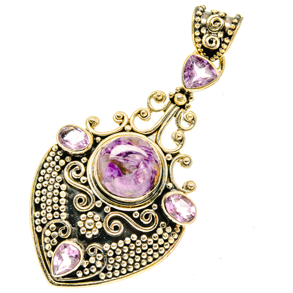 Charoite Pendants handcrafted by Anasilvercos - PD3422