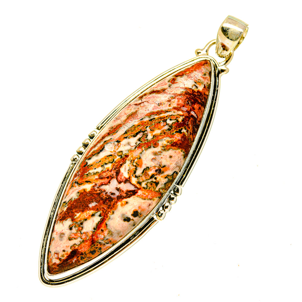 Crazy Lace Agate Pendants handcrafted by Anasilvercos - PD3426