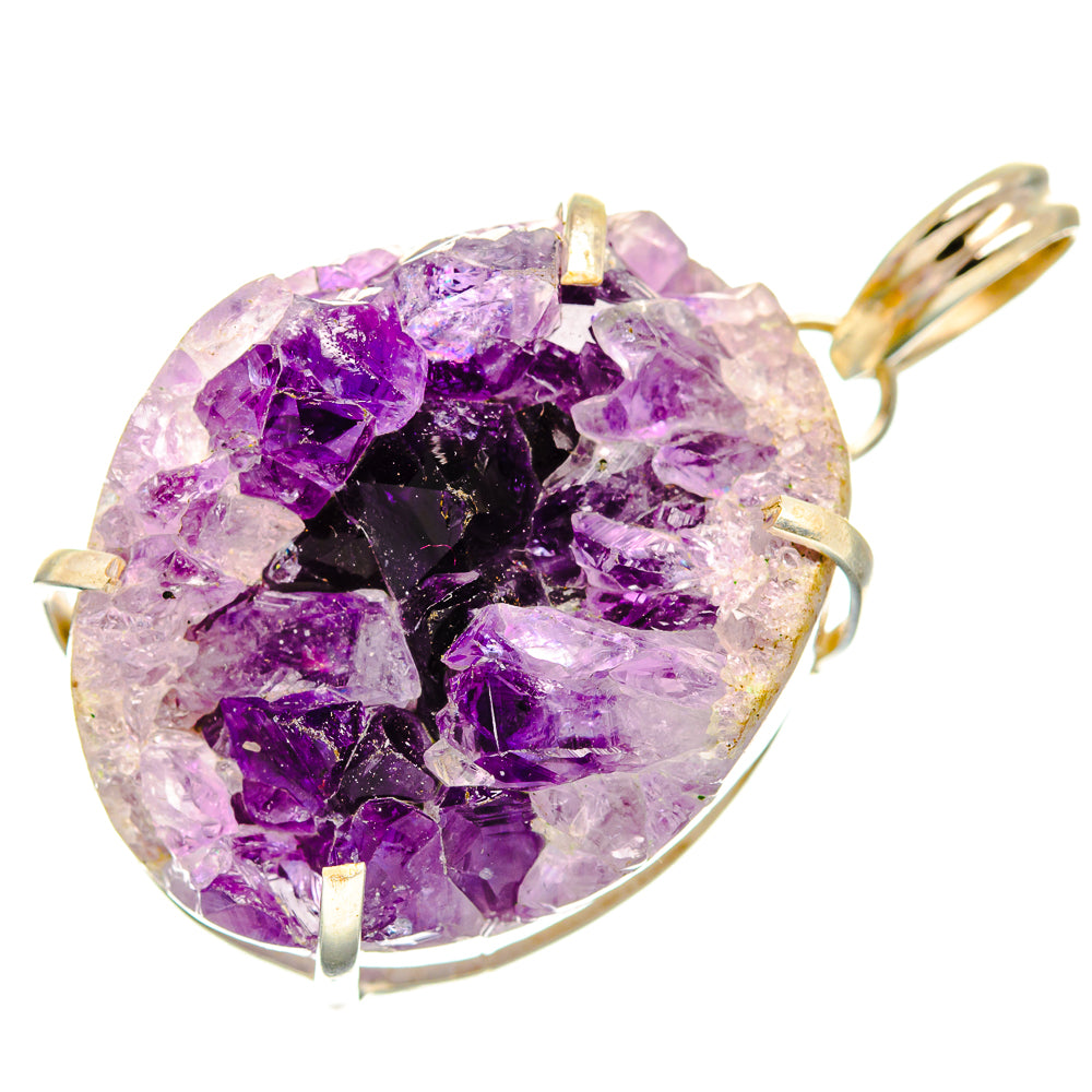 Amethyst Crystal Pendants handcrafted by Anasilvercos - PD34285 - Photo 2