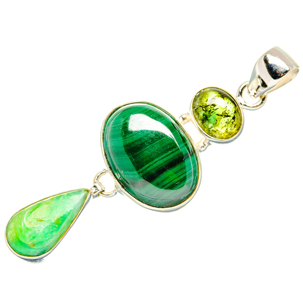Malachite Pendants handcrafted by Anasilvercos - PD34300 - Photo 2