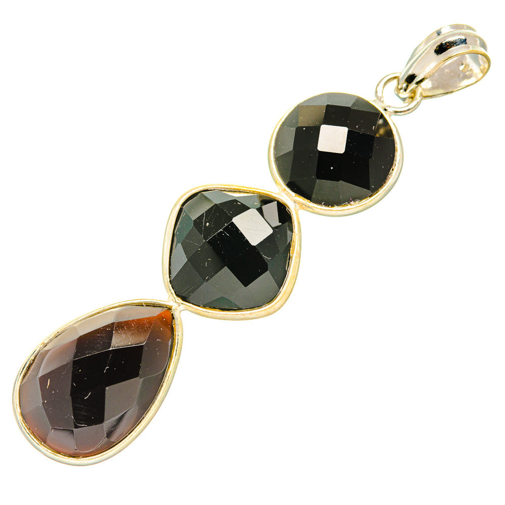 Black Onyx Pendants handcrafted by Anasilvercos - PD34302 - Photo 2