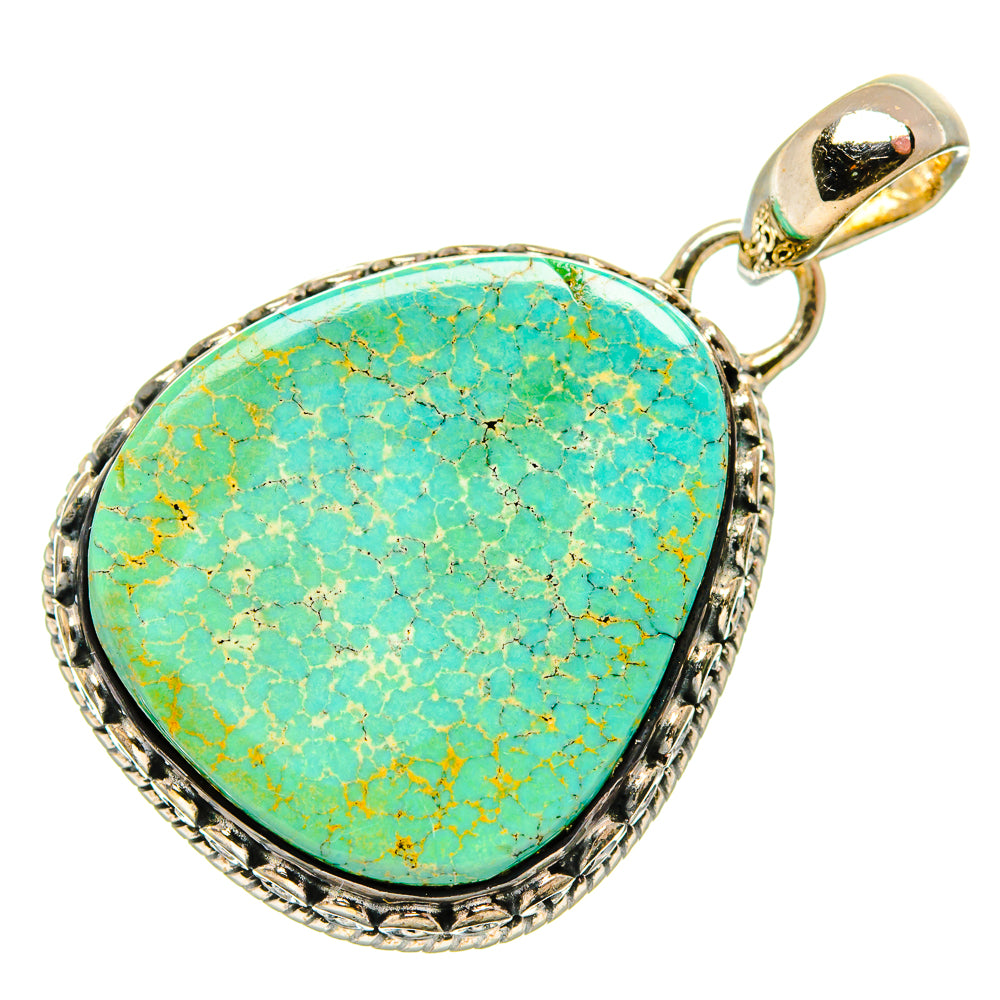 Tibetan Turquoise Pendants handcrafted by Anasilvercos - PD34316 - Photo 2