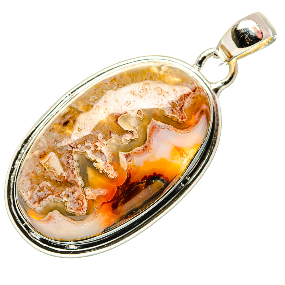 Crazy Lace Agate Pendants handcrafted by Anasilvercos - PD34383 - Photo 2