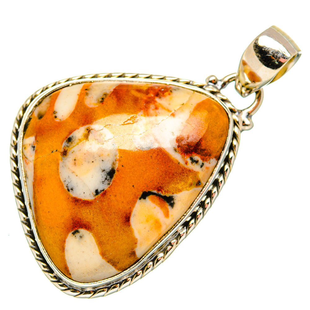 Polka Dot Jasper Pendants handcrafted by Anasilvercos - PD34412 - Photo 2