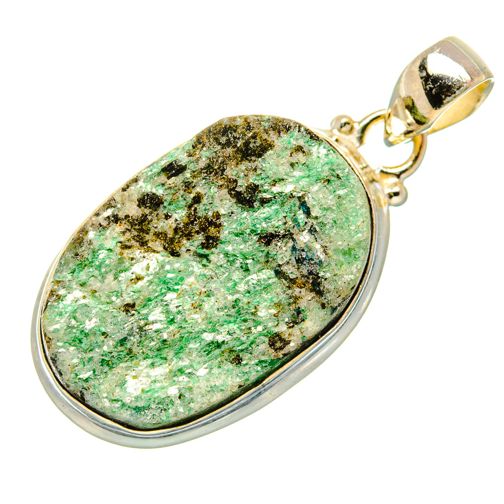 Green Fuchsite Pendants handcrafted by Anasilvercos - PD34416 - Photo 2
