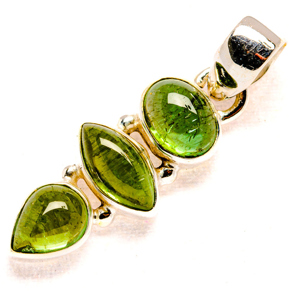 Green Tourmaline Pendants handcrafted by Anasilvercos - PD34434 - Photo 2