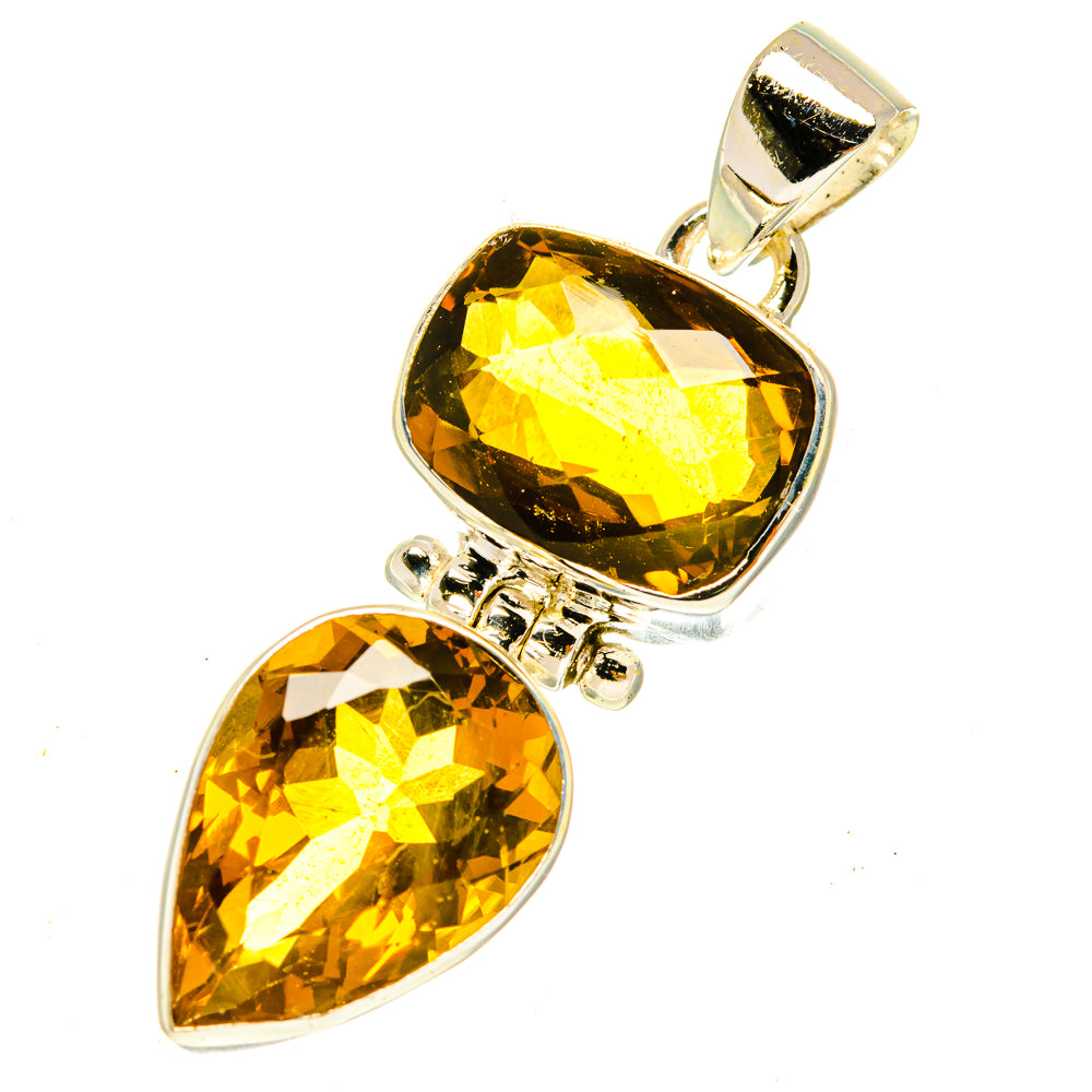 Mandarin Citrine Pendants handcrafted by Anasilvercos - PD3444