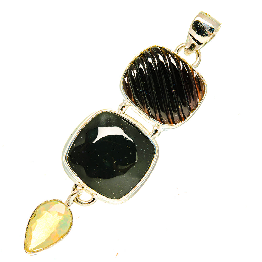 Black Onyx Pendants handcrafted by Anasilvercos - PD3445