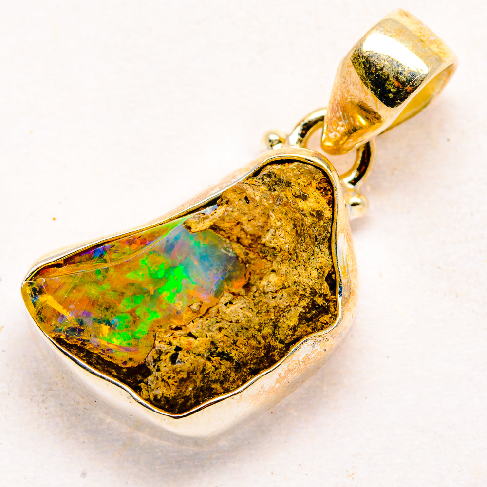 Ethiopian Opal Pendants handcrafted by Anasilvercos - PD34487 - Photo 2