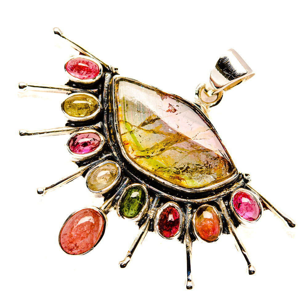 Multi-tourmaline Pendants handcrafted by Anasilvercos - PD34516 - Photo 2