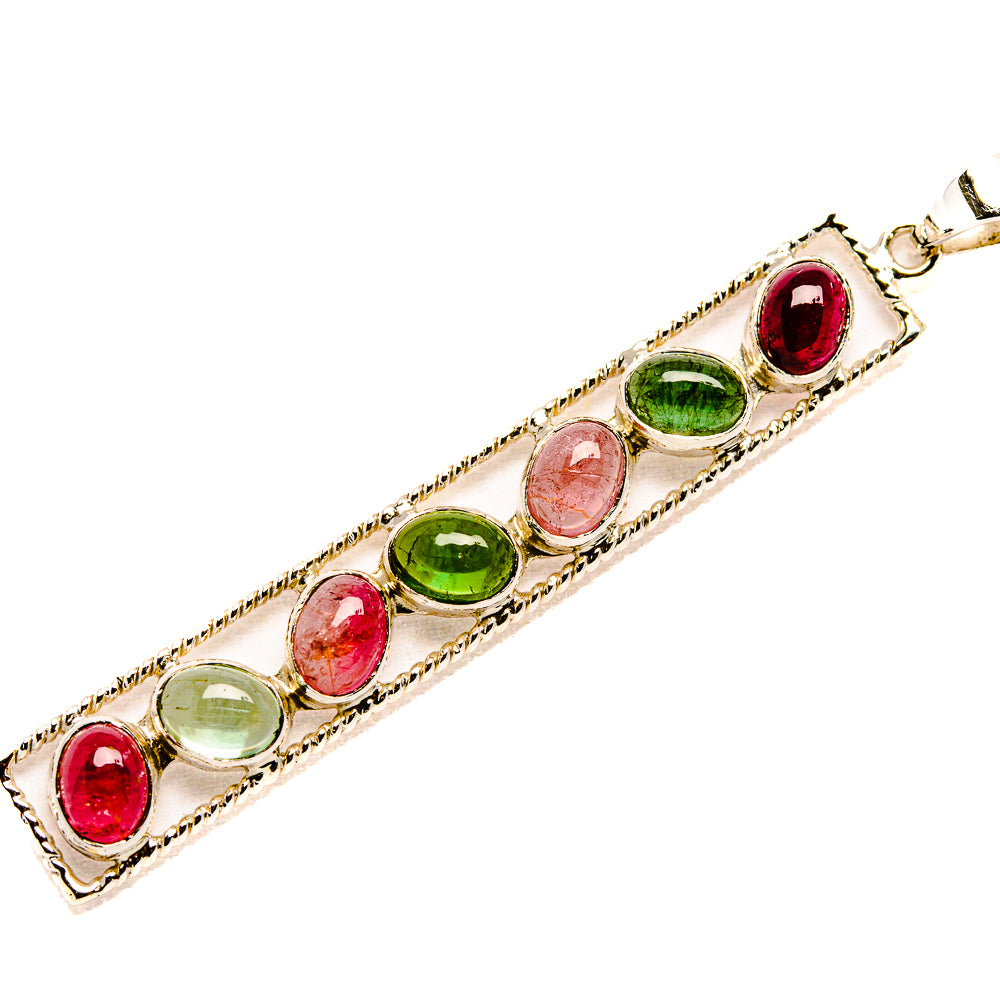 Multi-tourmaline Pendants handcrafted by Anasilvercos - PD34518 - Photo 2