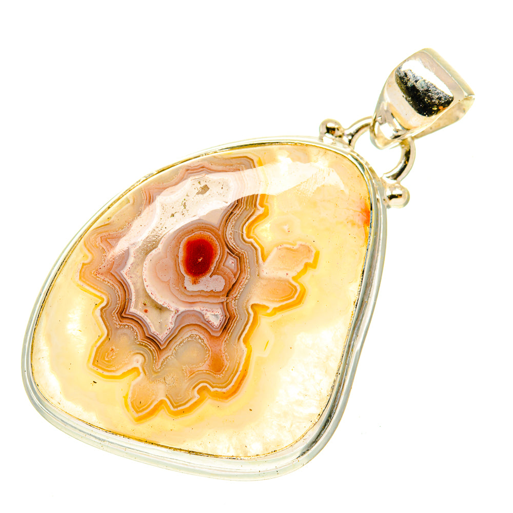 Laguna Lace Agate Pendants handcrafted by Anasilvercos - PD3457