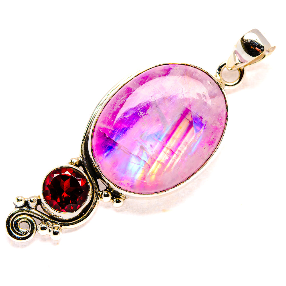 Pink Moonstone Pendants handcrafted by Anasilvercos - PD34573 - Photo 2