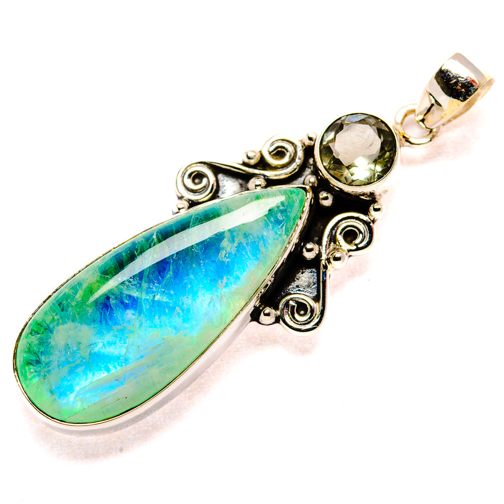 Green Moonstone Pendants handcrafted by Anasilvercos - PD34581 - Photo 2