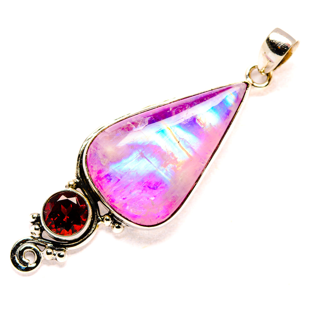 Pink Moonstone Pendants handcrafted by Anasilvercos - PD34584 - Photo 2