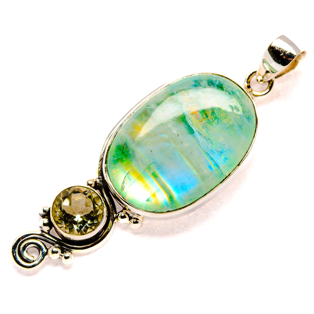 Green Moonstone Pendants handcrafted by Anasilvercos - PD34588 - Photo 2