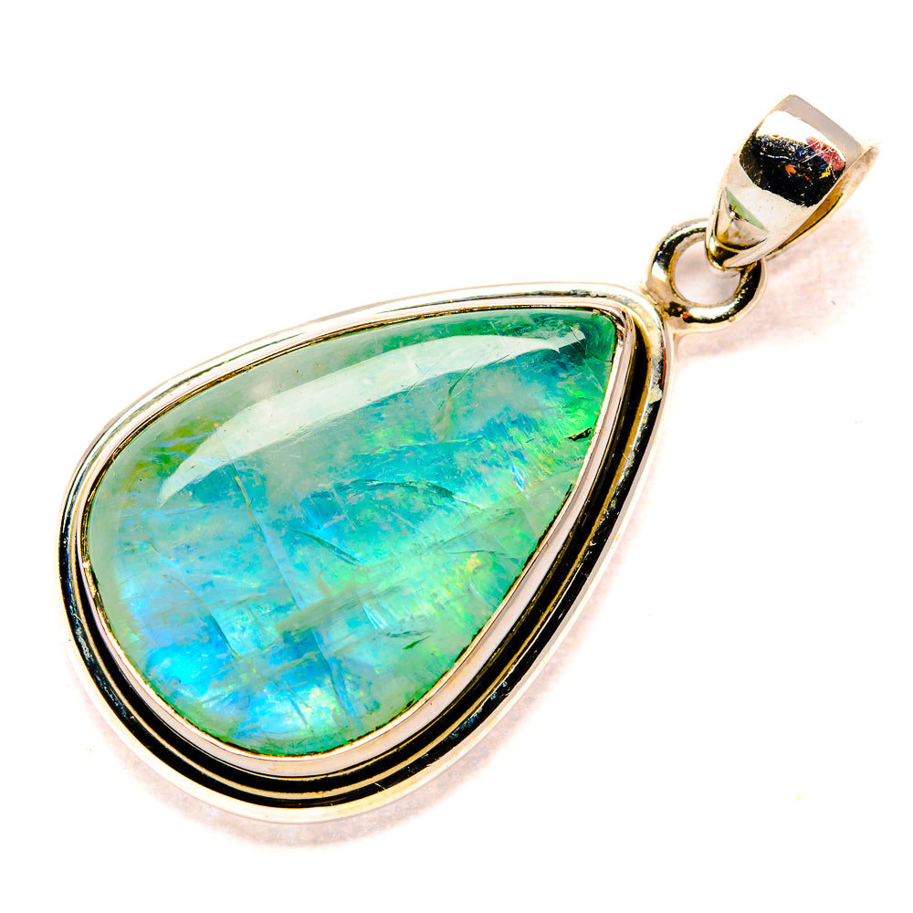 Green Moonstone Pendants handcrafted by Anasilvercos - PD34603 - Photo 2