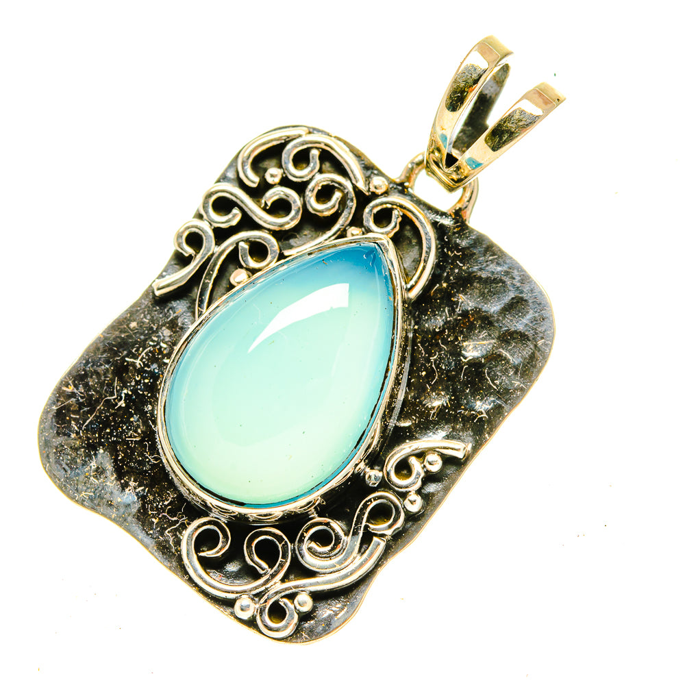 Aqua Chalcedony Pendants handcrafted by Anasilvercos - PD3461