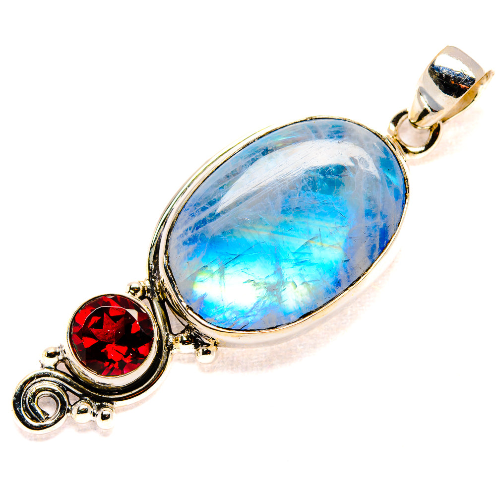 Rainbow Moonstone Pendants handcrafted by Anasilvercos - PD34628 - Photo 2