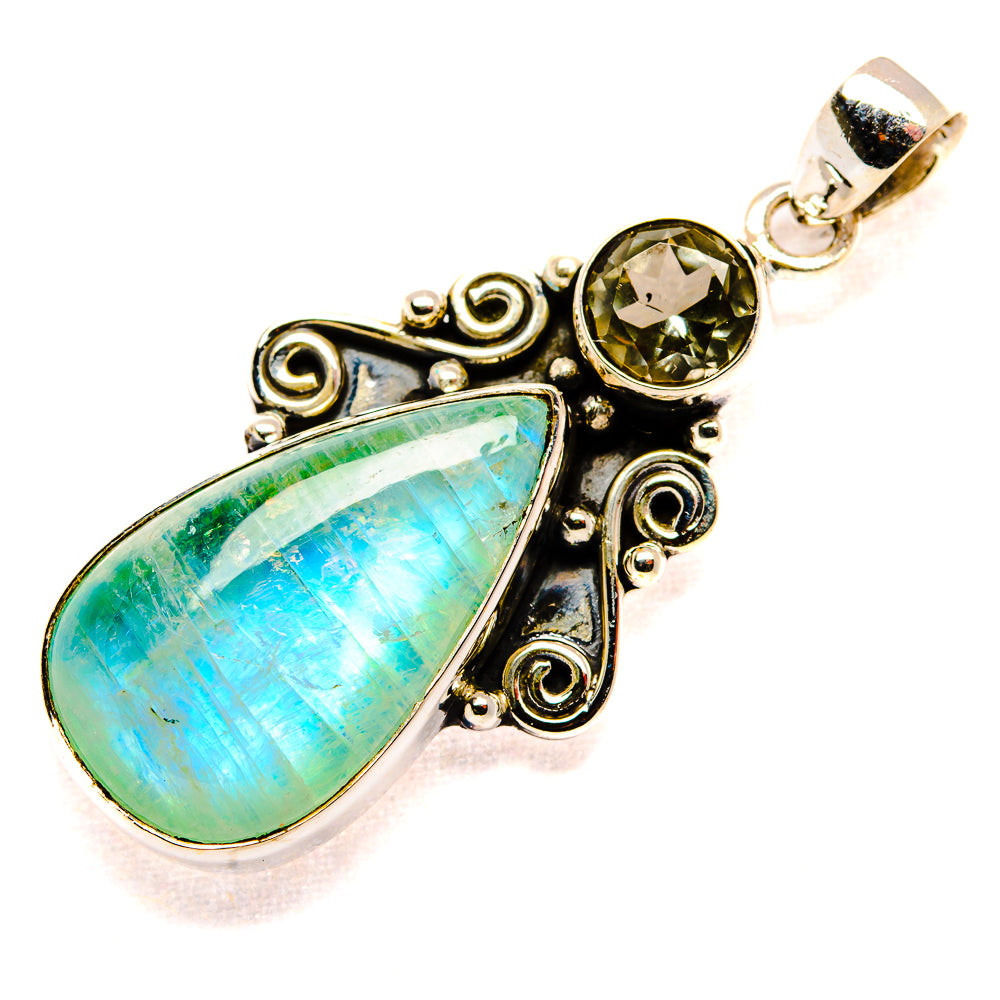 Green Moonstone Pendants handcrafted by Anasilvercos - PD34633 - Photo 2