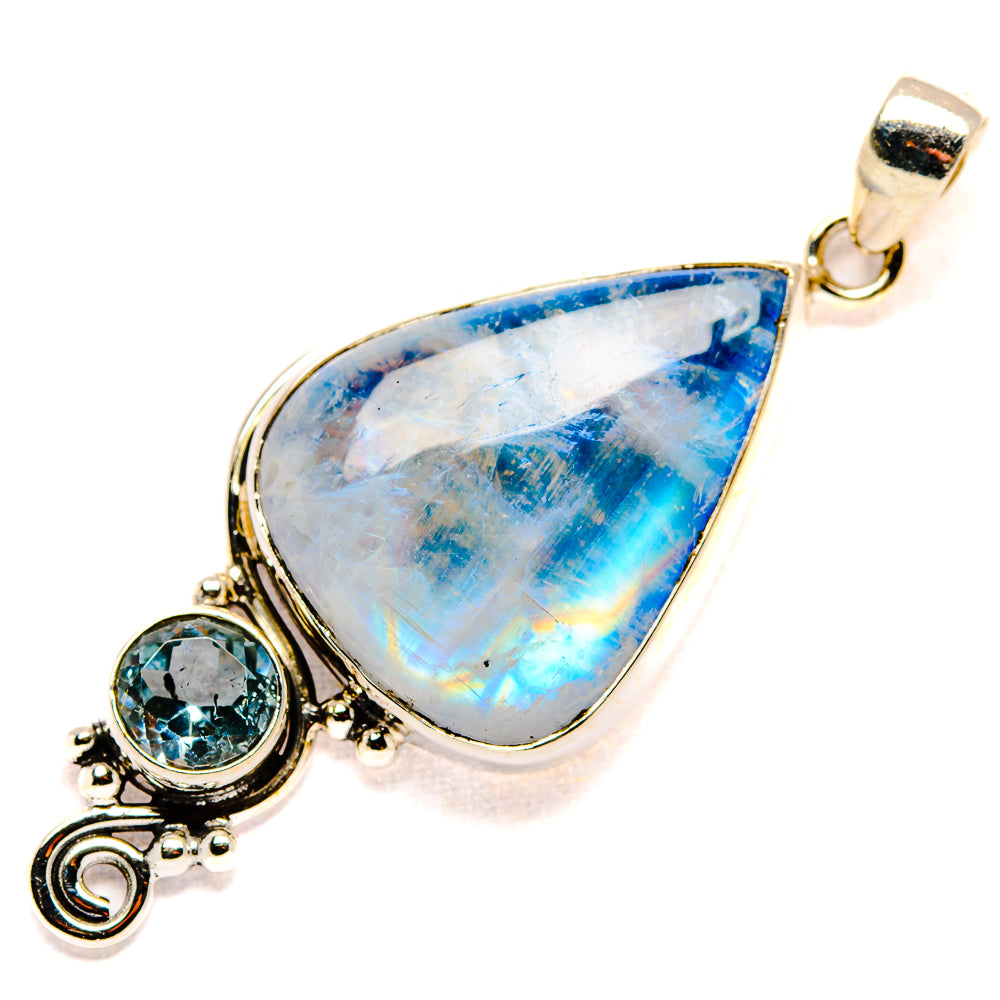 Rainbow Moonstone Pendants handcrafted by Anasilvercos - PD34646 - Photo 2