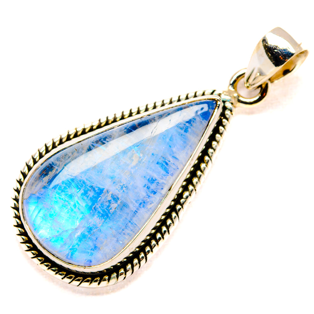 Rainbow Moonstone Pendants handcrafted by Anasilvercos - PD34647 - Photo 2