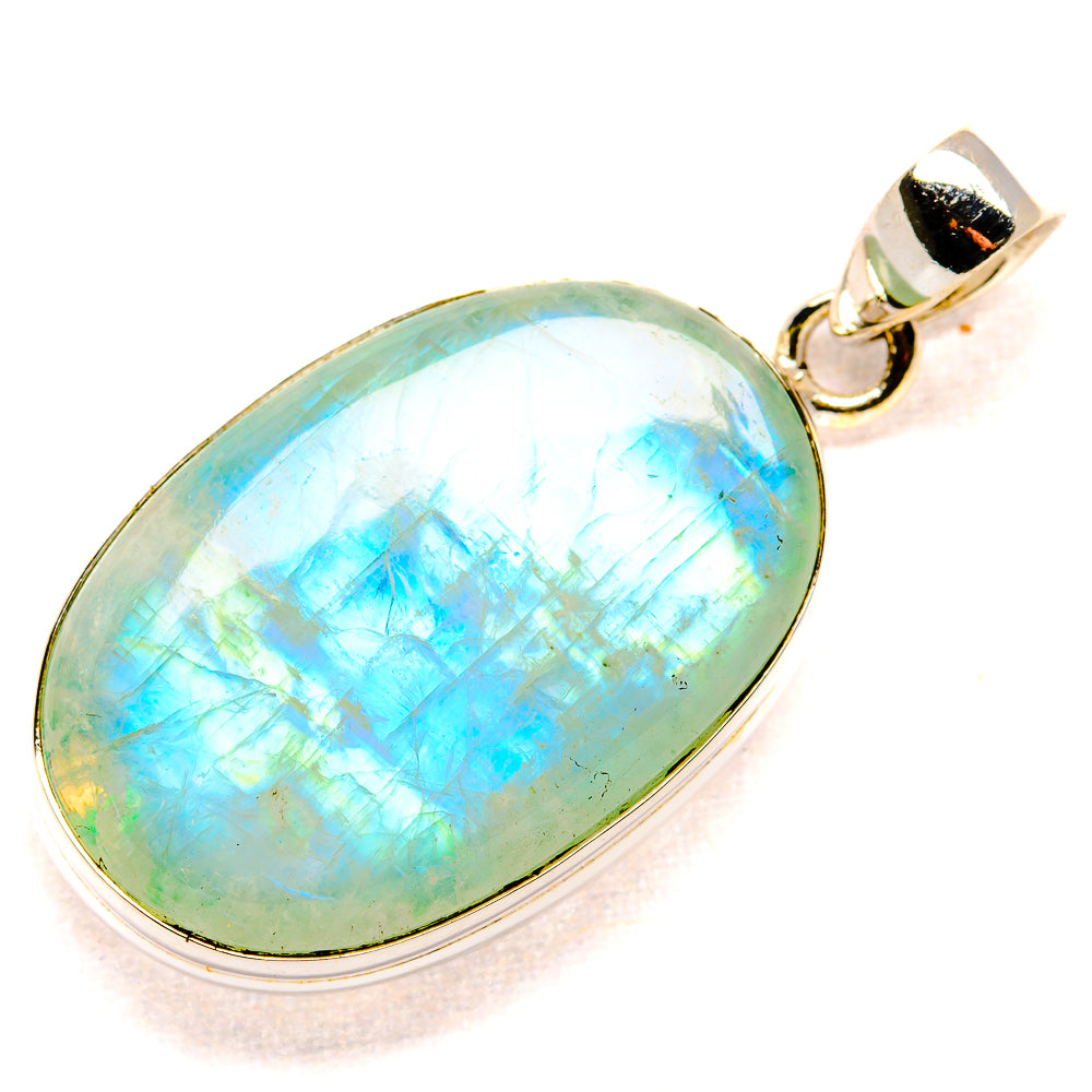 Green Moonstone Pendants handcrafted by Anasilvercos - PD34654 - Photo 2