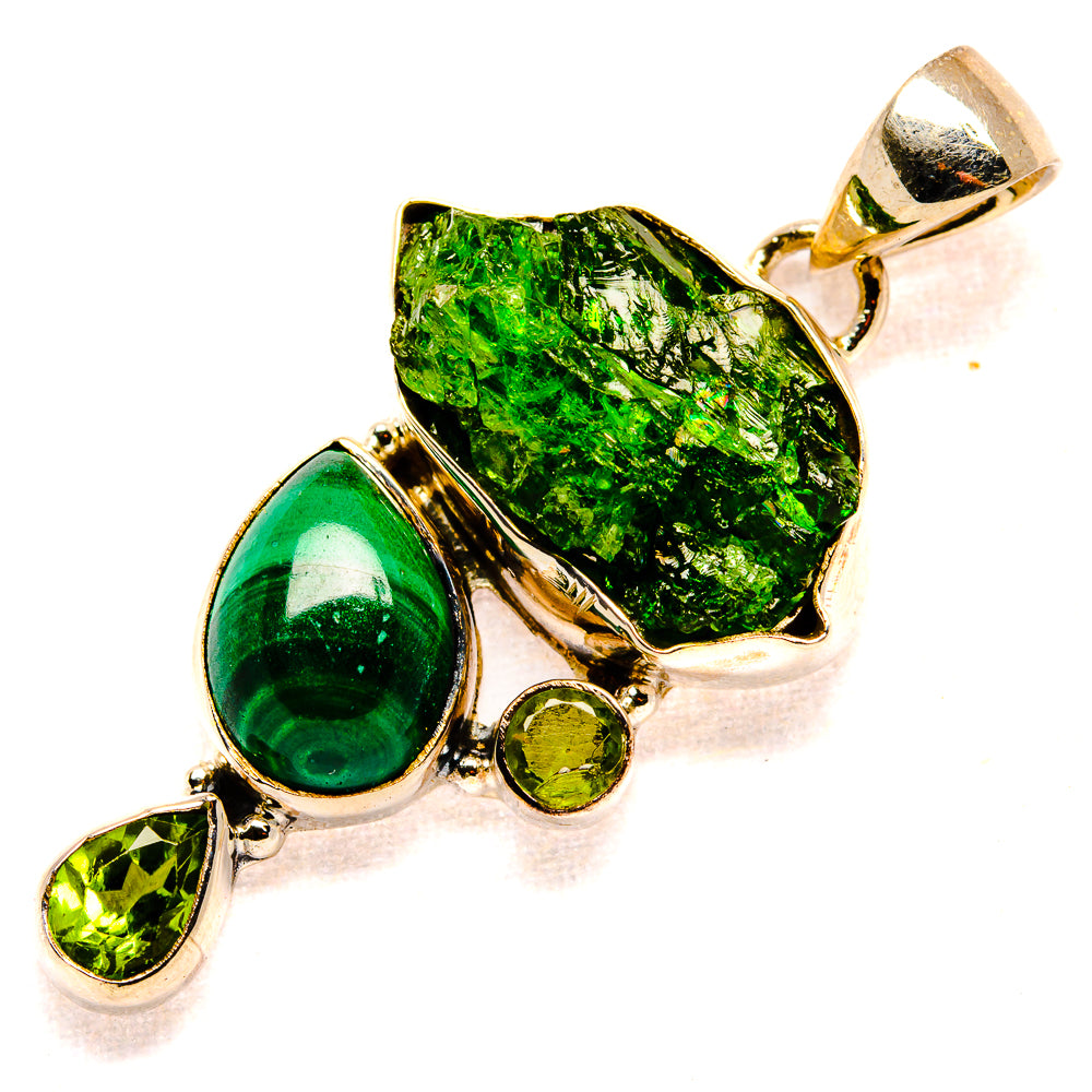 Chrome Diopside Pendants handcrafted by Anasilvercos - PD34662 - Photo 2