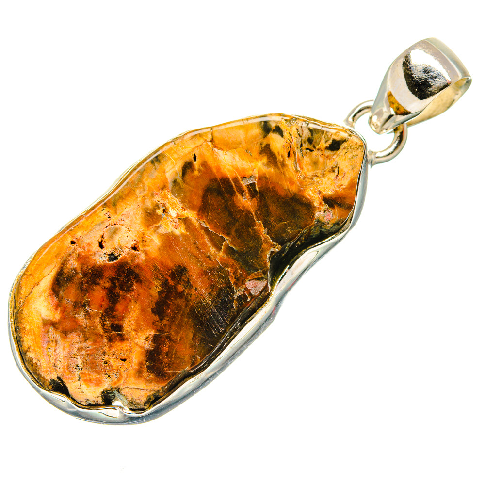 Petrified Wood Pendants handcrafted by Anasilvercos - PD34669 - Photo 2