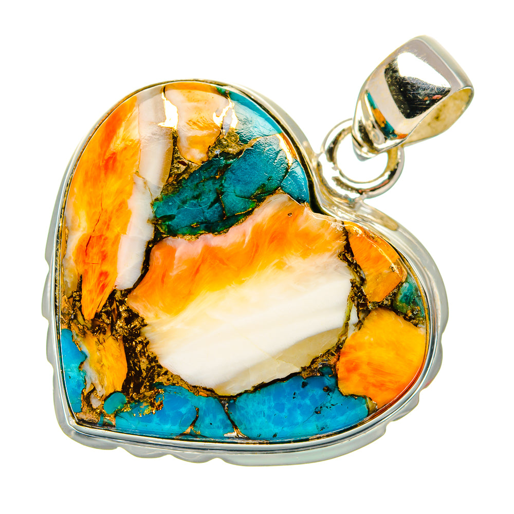 Spiny Oyster Turquoise Pendants handcrafted by Anasilvercos - PD34671 - Photo 2