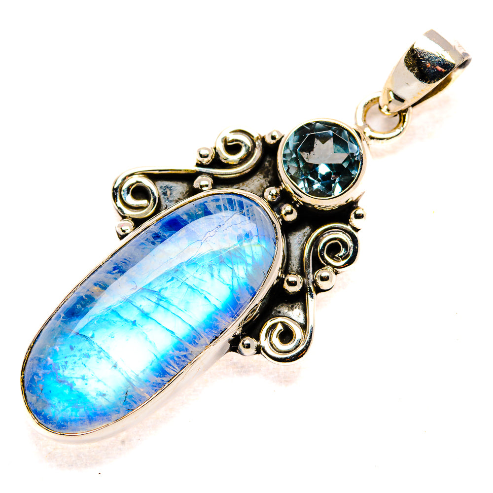 Rainbow Moonstone Pendants handcrafted by Anasilvercos - PD34685 - Photo 2