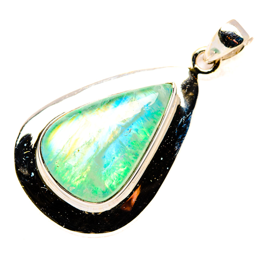 Green Moonstone Pendants handcrafted by Anasilvercos - PD34705 - Photo 2