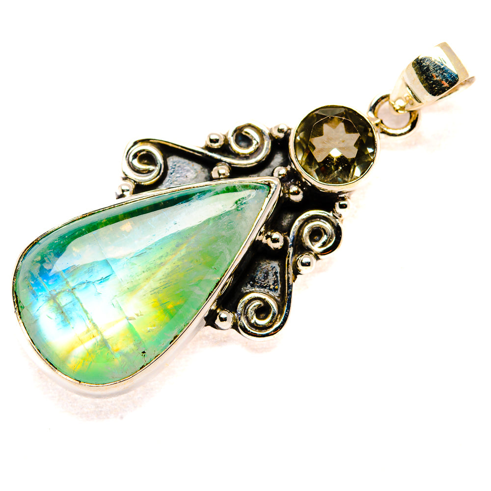 Green Moonstone Pendants handcrafted by Anasilvercos - PD34706 - Photo 2