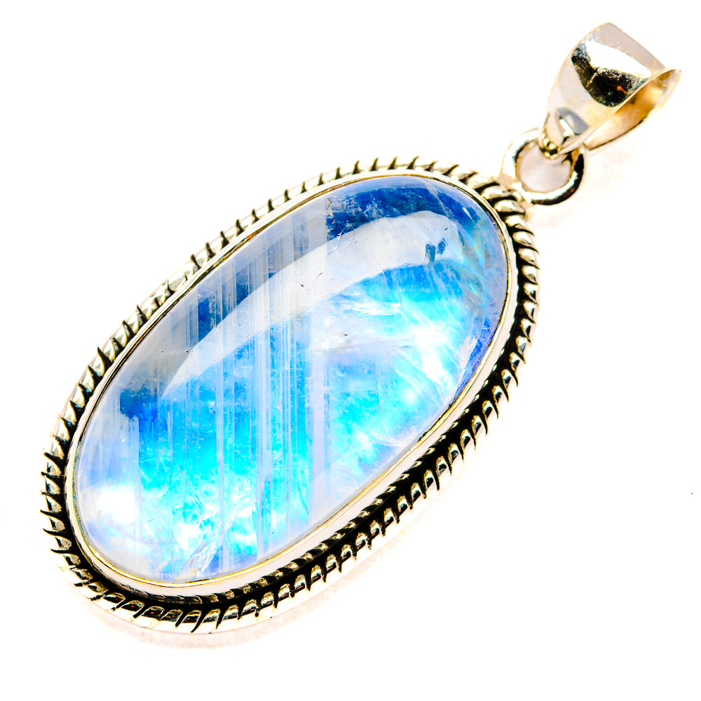 Rainbow Moonstone Pendants handcrafted by Anasilvercos - PD34733 - Photo 2