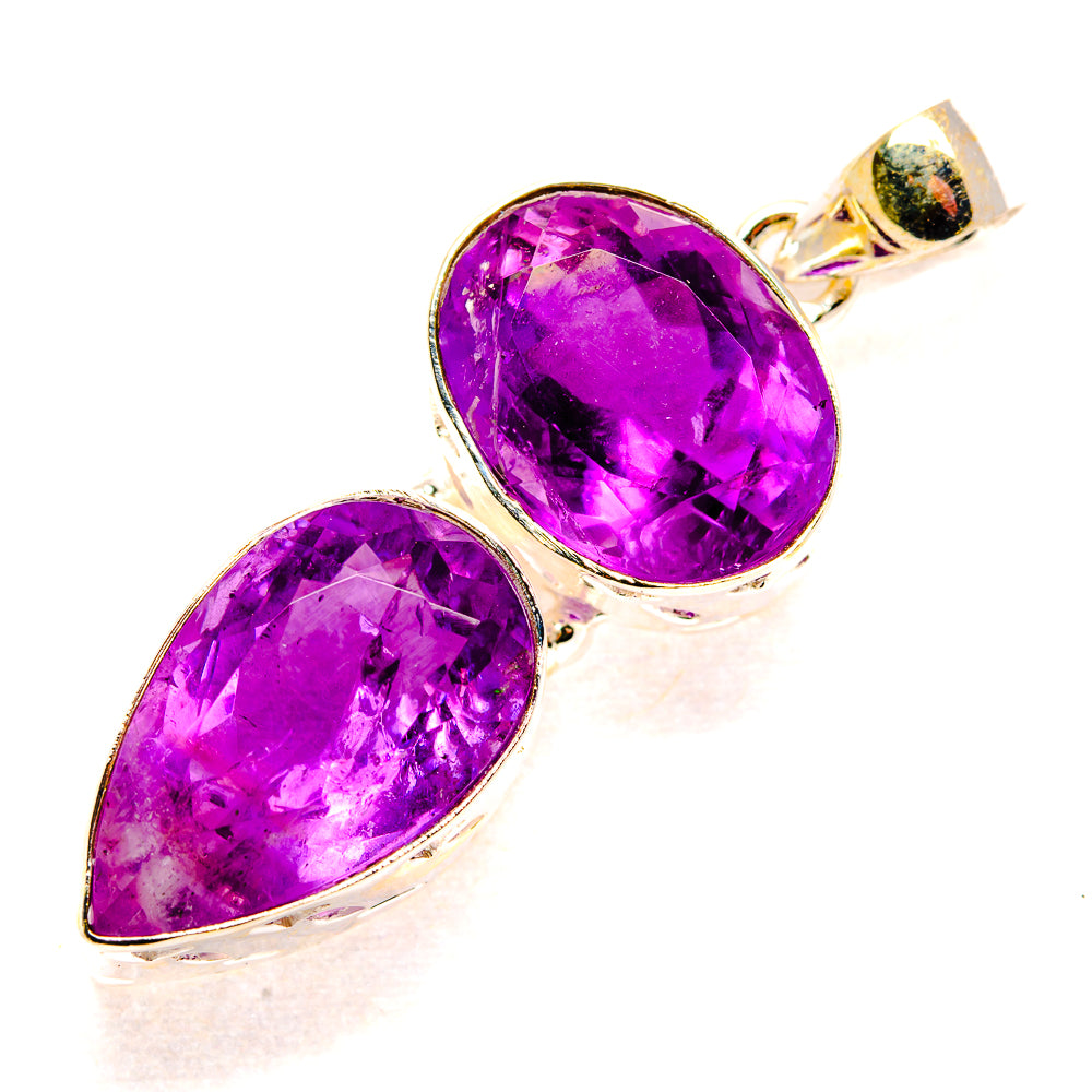 Amethyst Pendants handcrafted by Anasilvercos - PD34738 - Photo 2