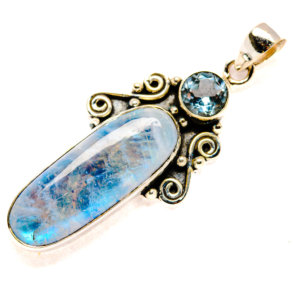 Rainbow Moonstone Pendants handcrafted by Anasilvercos - PD34740 - Photo 2