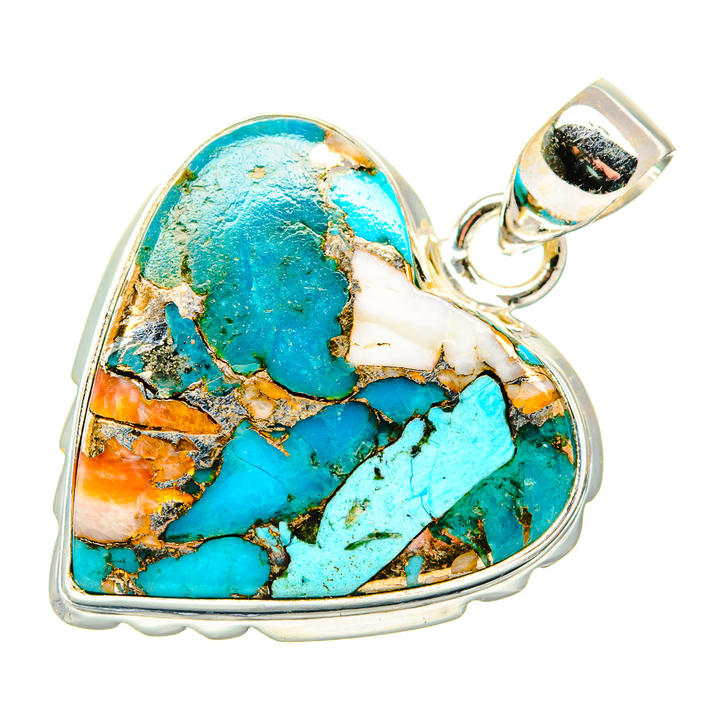 Spiny Oyster Turquoise Pendants handcrafted by Anasilvercos - PD34758 - Photo 2