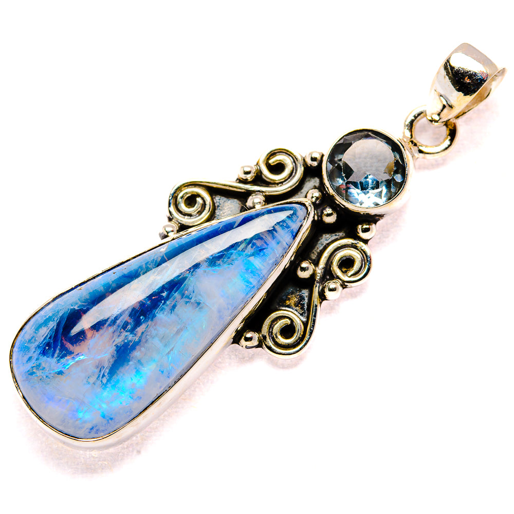 Rainbow Moonstone Pendants handcrafted by Anasilvercos - PD34787 - Photo 2