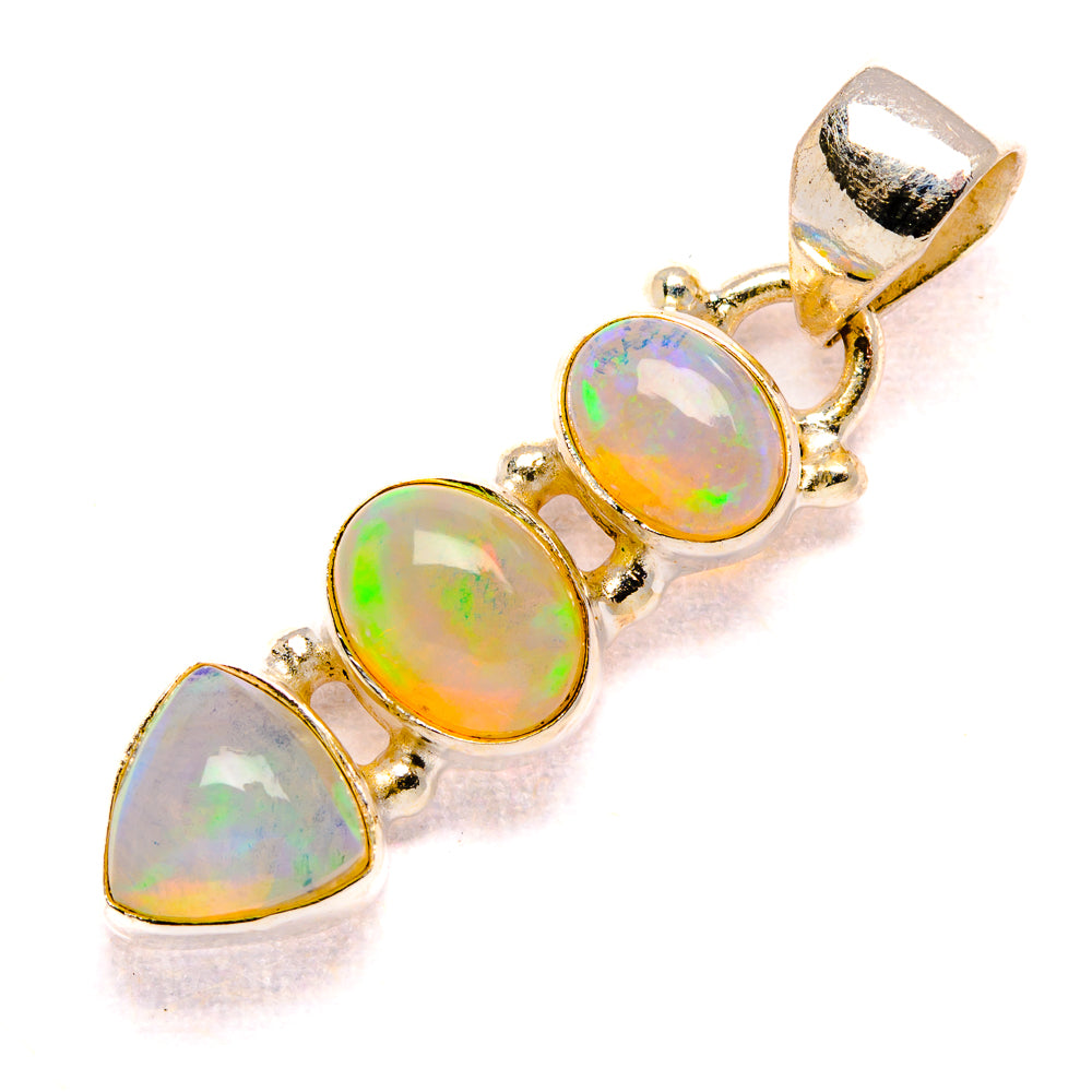 Ethiopian Opal Pendants handcrafted by Anasilvercos - PD34789 - Photo 2