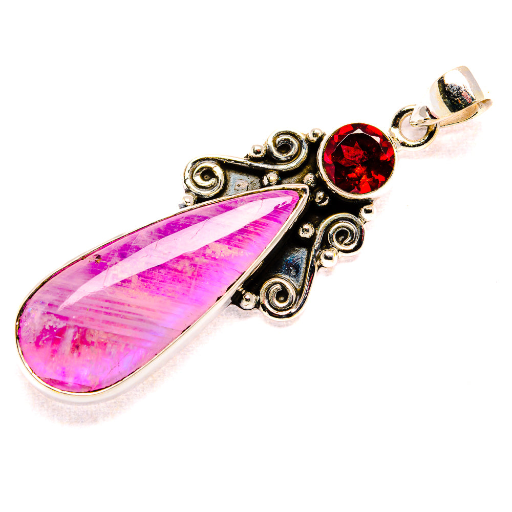 Pink Moonstone Pendants handcrafted by Anasilvercos - PD34797 - Photo 2