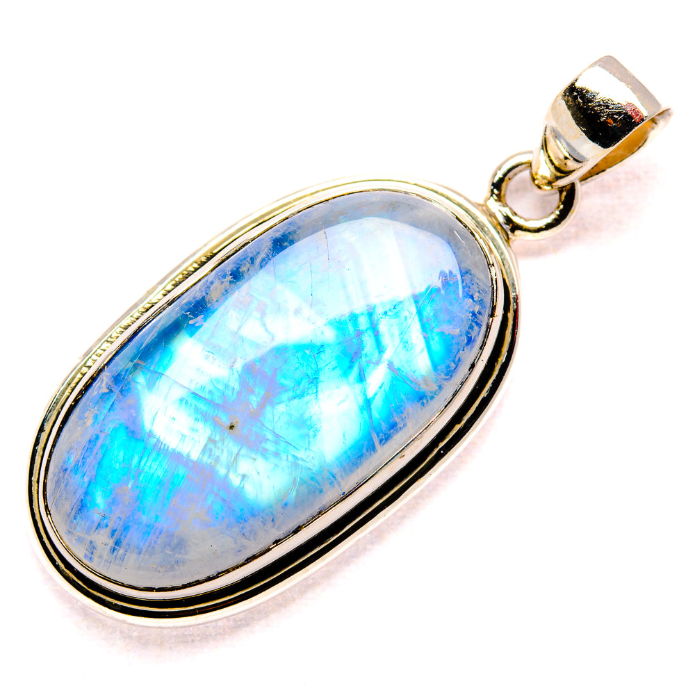 Rainbow Moonstone Pendants handcrafted by Anasilvercos - PD34802 - Photo 2